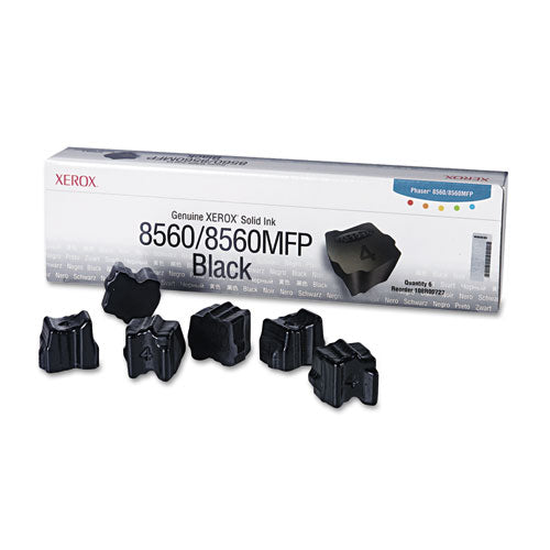 Xerox 108R00727 Solid Ink Stick, 6,800 Page-Yield, Black, 6/Box