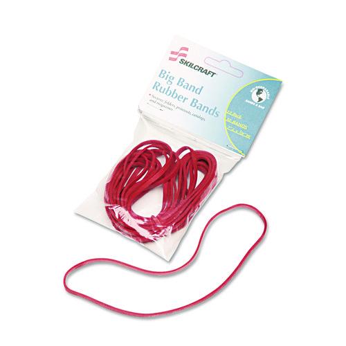 AbilityOne 7510015783516, SKILCRAFT Big Band Rubber Bands, Size 117B, Red, 12/Pack