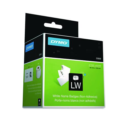 DYMO Name Badge Insert Labels, 2.43" x 4.18", White, 250 Labels/Box