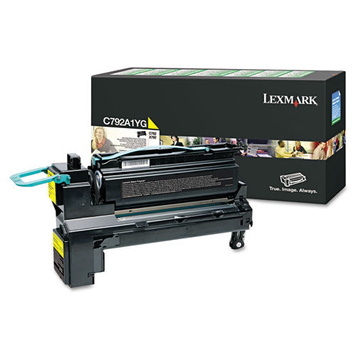 Lexmark C792A1YG Return Program Toner, 6,000 Page-Yield, Yellow