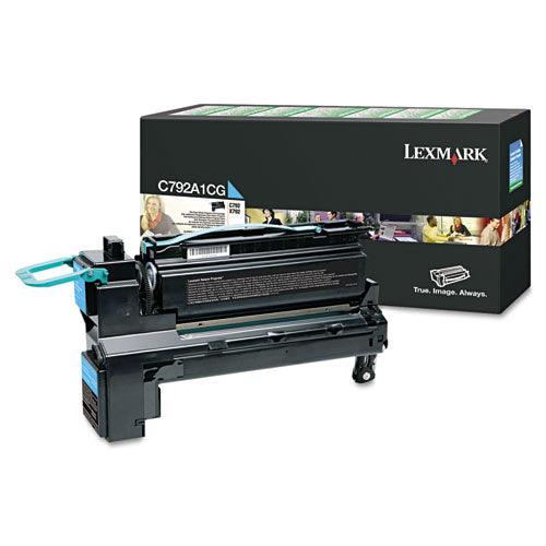 Lexmark C792A1CG Return Program Toner, 6,000 Page-Yield, Cyan