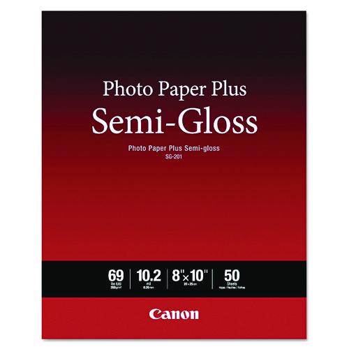 Canon Photo Paper Plus Semi-Gloss, 10.2 mil, 8 x 10, Semi-Gloss White, 50/Pack