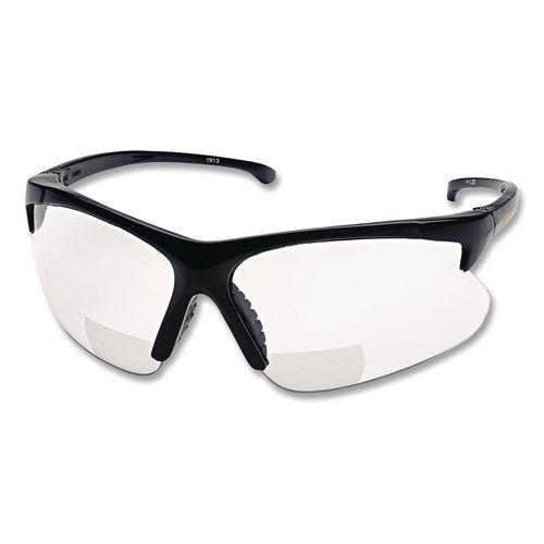 Smith & Wesson V60 30-06* Safety Reader Eyewear, 2.0+ Diopter, Black Half Frame, Clear Dual Lens