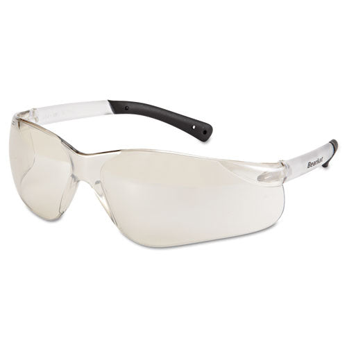 MCR Safety BearKat Safety Glasses, Frameless, Mirrored Silver Single Lens