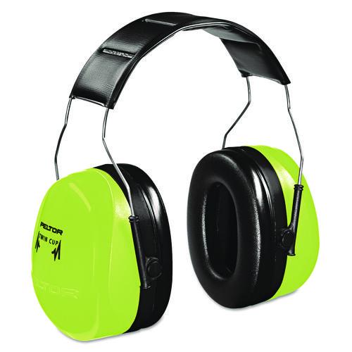3M Optime 105 Earmuffs, 30 dB NRR, Hi-Viz Green