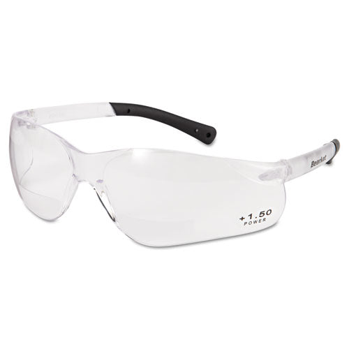 MCR Safety BearKat Safety Glasses, 1.5+ Diopter, Frameless, Clear Single Lens