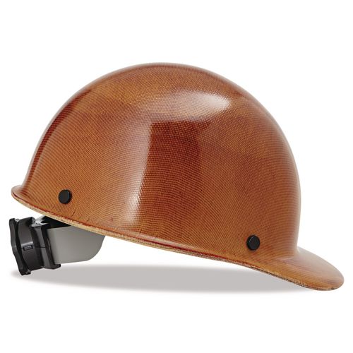 MSA Skullgard Protective Hard Hats, Front Brim, Fas-Trac III Ratchet Suspension, One Size Fits Most (6.5 to 8), Natural Tan