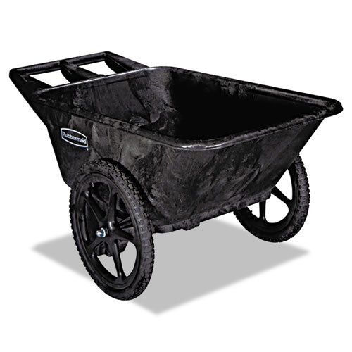 Rubbermaid Commercial Big Wheel Agriculture Wheelbarrow, 300 lb Capacity, 32.75" x 58" x 28.25", Black