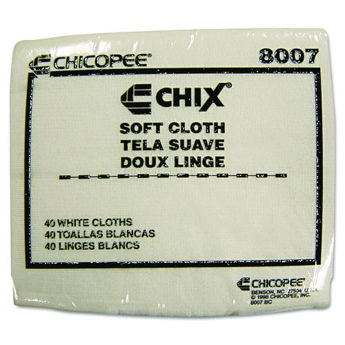 Chix Soft Cloths, 13 x 15, White, 40/Pack, 30 Packs/Carton