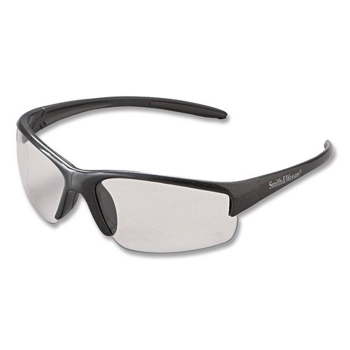 KleenGuard Equalizer Safety Glasses, Gunmetal Half Frame, Clear Dual Lens