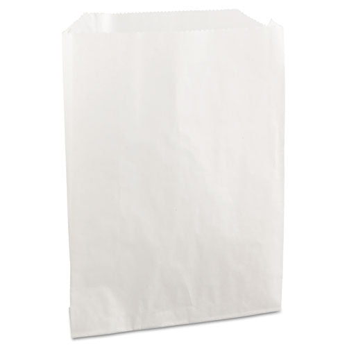 Bagcraft Grease-Resistant Single-Serve Bags, 6" x 0.75" x 7.25", White, 2,000 Bags/Carton