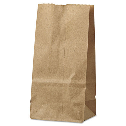 Ross & Wallace Paper Products Grocery Paper Bags, 2# Size, 30# Basis Weight, 4.13" x 2.63" x 7.88", Kraft, 500/Bundle