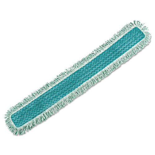 Rubbermaid Commercial HYGEN HYGEN Dust Mop Heads With Fringe, Green, 48", Microfiber