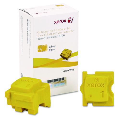 Xerox 108R00992 Solid Ink Stick, 4,200 Page-Yield, Yellow, 2/Box