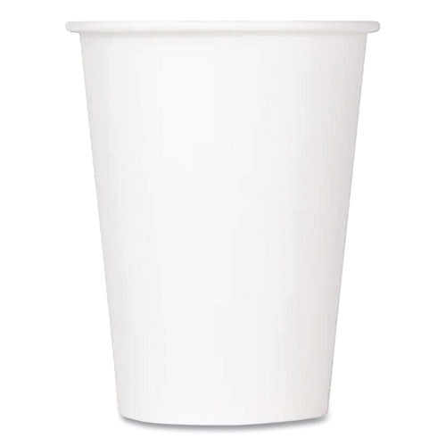 Karat Double Poly Paper Cold Cups, 12 oz, White, 1,000/Carton