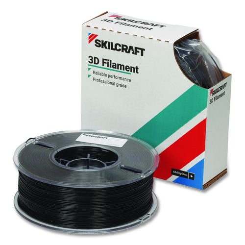 AbilityOne 7045017057354, SKILCRAFT 3D Printer Acrylonitrile Butadiene Styrene Filament, 1 kg Spool, 2.85 mm, Black