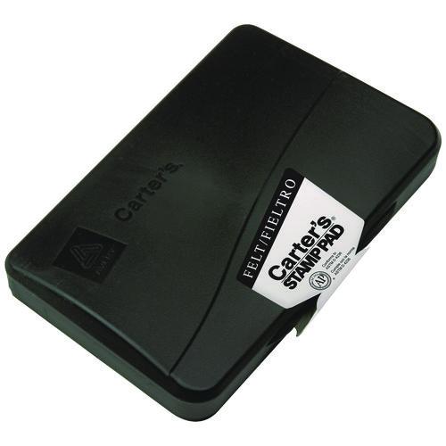 Carter's Pre-Inked Felt Stamp Pad, 6.25" x 3.25", Black