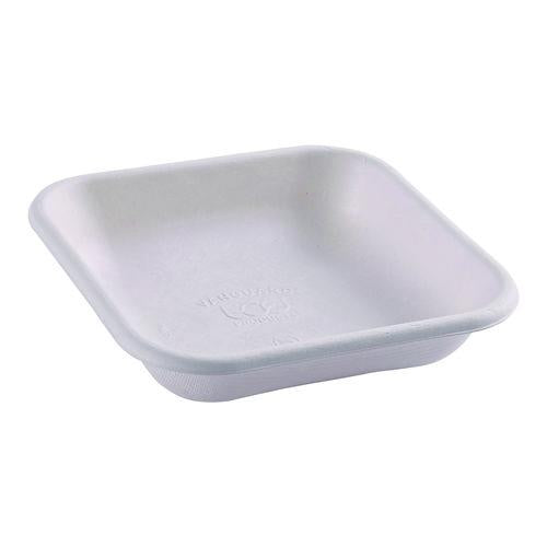 Eco-Products Vanguard Worldview Renewable and Compostable Sugarcane Takeout Containers, 9.9 oz, 5 x 5 x 1, White, 800/Carton