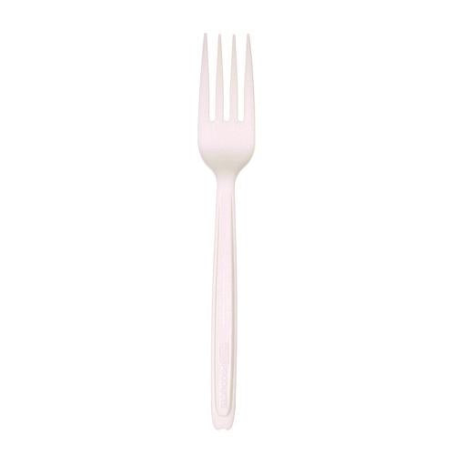Eco-Products Cutlery for Cutlerease Dispensing System, Fork, Plastic, White, 960/Carton