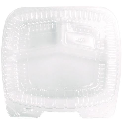 HFA Handi-Lock Three-Compartment Food Container, 8 x 3 x 8.87, Clear, Plastic, 250/Carton