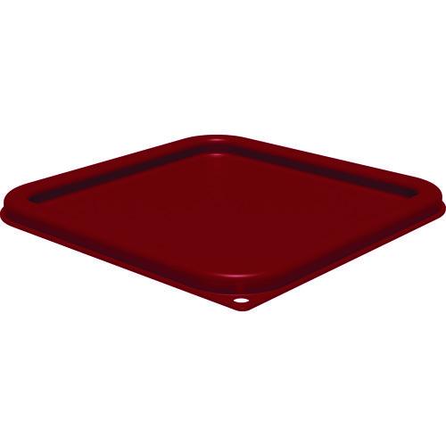 Carlisle Squares Food Storage Container Lid, 9 x 9 x 0.63, Red, Plastic