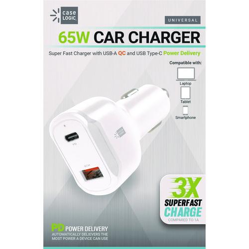ByTech PD Car Charger, 60 W, Two 2 A Ports, White