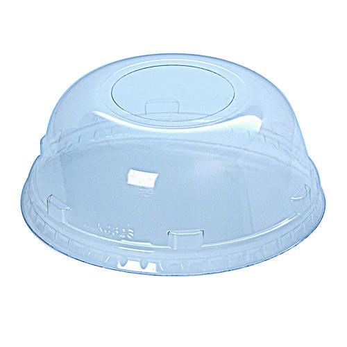 Fabri-Kal Kal-Clear/Nexclear Drink Cup Lids, Squat Dome Lid with 1.75" Hole, Fits 32 oz Cold Cups, Plastic, Clear, 500/Carton