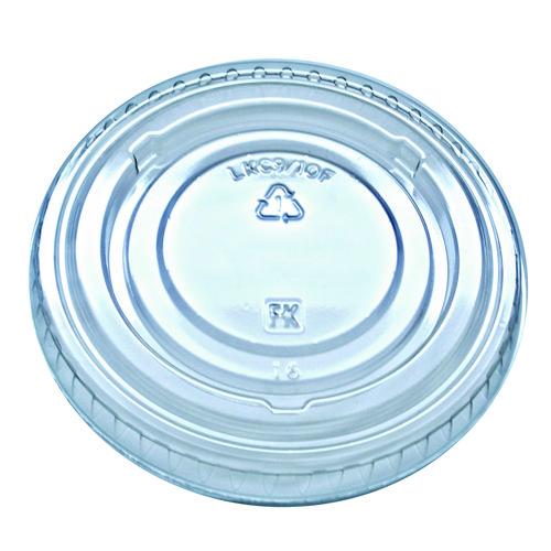 Fabri-Kal Kal-Clear/Nexclear Drink Cup Lids, Flat Lid with No Slot, Fits 9 oz to 10 oz Cold Cups, Plastic, Clear, 2,500/Carton
