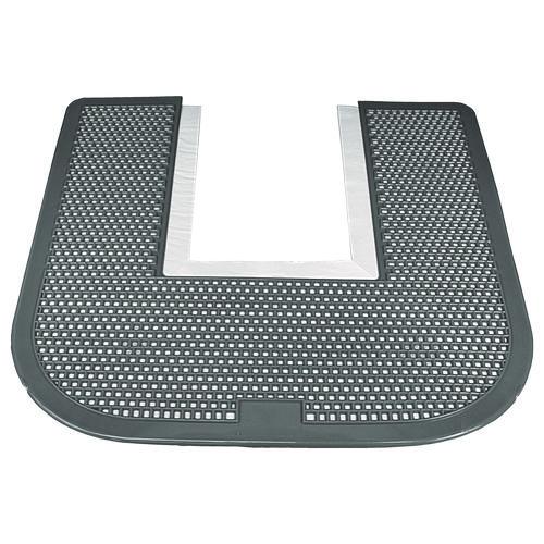 Impact Disposable Urinal Floor Mat, U-Shaped, Orchard Zing Scent, Gray Non-Slip Perforated Surface, 23" x 21.63", 6/Carton