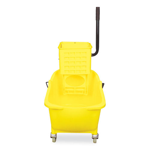 Impact Side-Press Wringer and Plastic Bucket Combo, 12 to 32 oz, Yellow