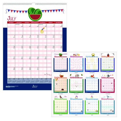 House of Doolittle Academic Year Recycled Seasonal Wall Calendar, Illustrated Seasons Artwork, 12 x 16.5, 12-Month (July to June): 2025 to 2026