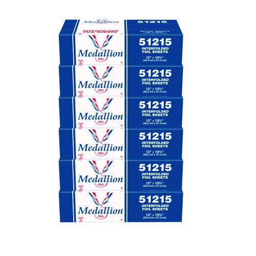 HFA Medallion Interfolded Foil Sheets, 12 x 10.75, 500/Box, 6 Boxes/Carton