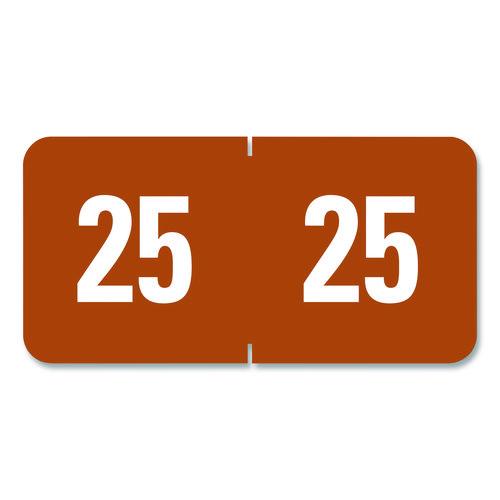 Smead Yearly End Tab File Folder Labels, 25, 0.5 x 1, Brown, 25/Sheet, 10 Sheets/Pack