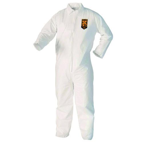 KleenGuard A40 Zipper Front Liquid and Particle Protection Coveralls, 3X-Large, White, 25/Carton
