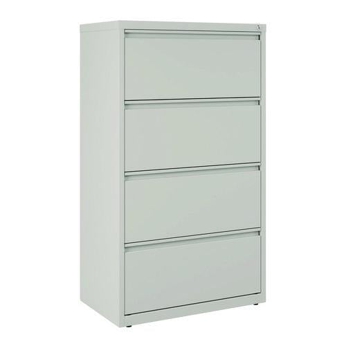 Alera Lateral File, 4 Legal/Letter-Size File Drawers, Light Gray, 30" x 18.62" x 52.5"