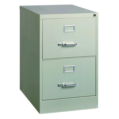Alera Two-Drawer Economy Vertical File, 2 Legal-Size File Drawers, Light Gray, 15" x 25" x 28.38"