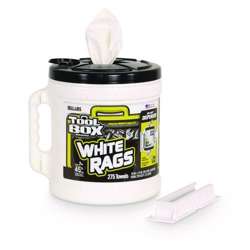 TOOLBOX Z300 Wipers Big Grip Dispenser, 1-Ply, 10 x 12, White, 2/Carton