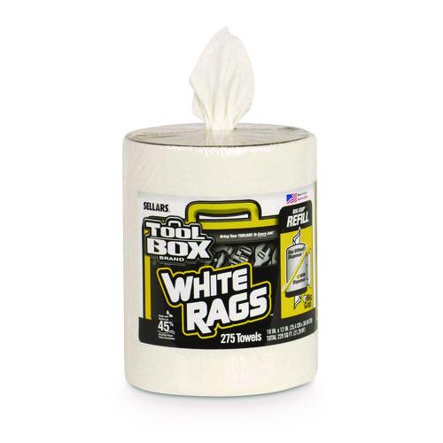 TOOLBOX Z300 Wipers Big Grip Refill, 1-Ply, 10 x 12, White, 6/Carton