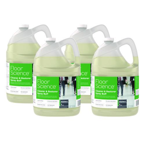 Diversey Floor Science Cleaner/Restorer Spray Buff, Citrus Scent, 1 gal Bottle, 4/Carton