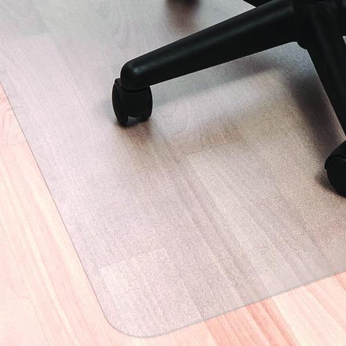 Floortex Ecotex Marlon BioPlus Rectangular Polycarbonate Chair Mat for Hard Floors, Rectangular, 29" x 47", Clear