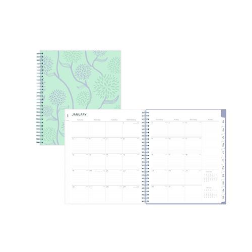 Blue Sky Rue Du Flore Monthly Planner, Floral Artwork, 10 x 8, Jade/Lavender Cover, 12-Month (Jan to Dec): 2026