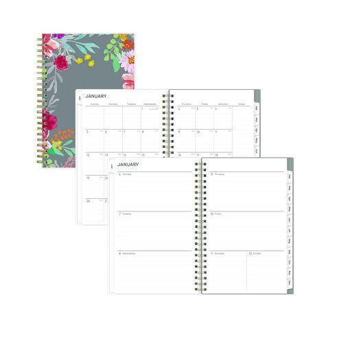 Blue Sky Sophie Frosted Weekly/Monthly Planner, Floral Artwork, 8 x 5, Multicolor Cover, 12-Month (Jan to Dec): 2026