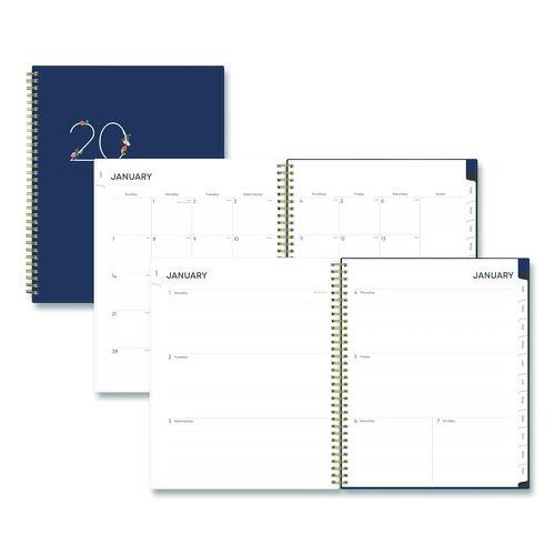 Blue Sky Ashlyn Weekly/Monthly Planner, Floral Artwork, 11 x 8.5, Navy/Multicolor Cover, 12-Month (Jan to Dec): 2026