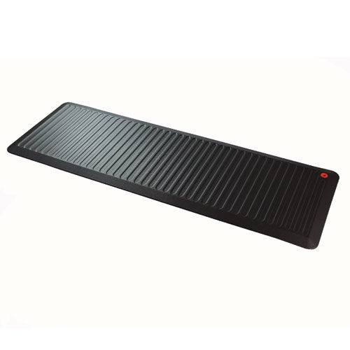 Floortex AFS-TEX 6000X Anti-Fatigue Mat, Rectangular, Midnight Black Ribbed Surface, 23" x 67"