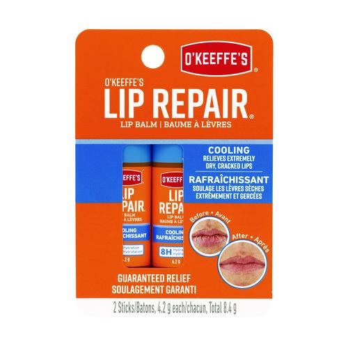O'Keeffe's Lip Repair Cooling Lip Balm, 0.15 oz Stick, 2/Pack