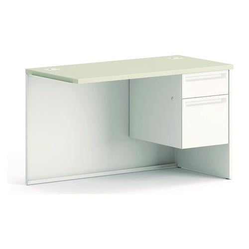 HON 38000 Series Return Pedestal, Box/File, 26.38w x 50.38d x 31.38h, Right, Silver/Light Gray