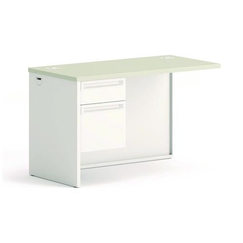 HON 38000 Series Return Pedestal, Box/File, 26.38w x 50.38d x 31.38h, Left, Silver/Light Gray