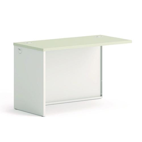 HON 38000 Series Return Shell, Left, 48w x 24d x 29.5h, Silver Mesh/Light Gray