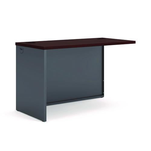 HON 38000 Series Return Shell, Left, 48w x 24d x 29.5h, Mahogany/Charcoal