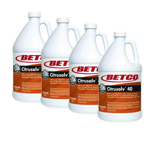 Betco Citrusolv 40 HD Degreaser, Citrus Scent, 1 gal Bottle, 4/Carton
